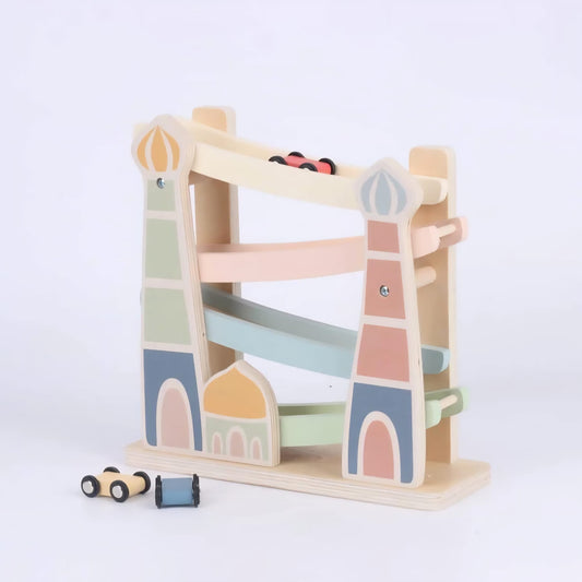 Zoom & Learn Car Ramp – Islamic Montessori Toy for Toddlers
