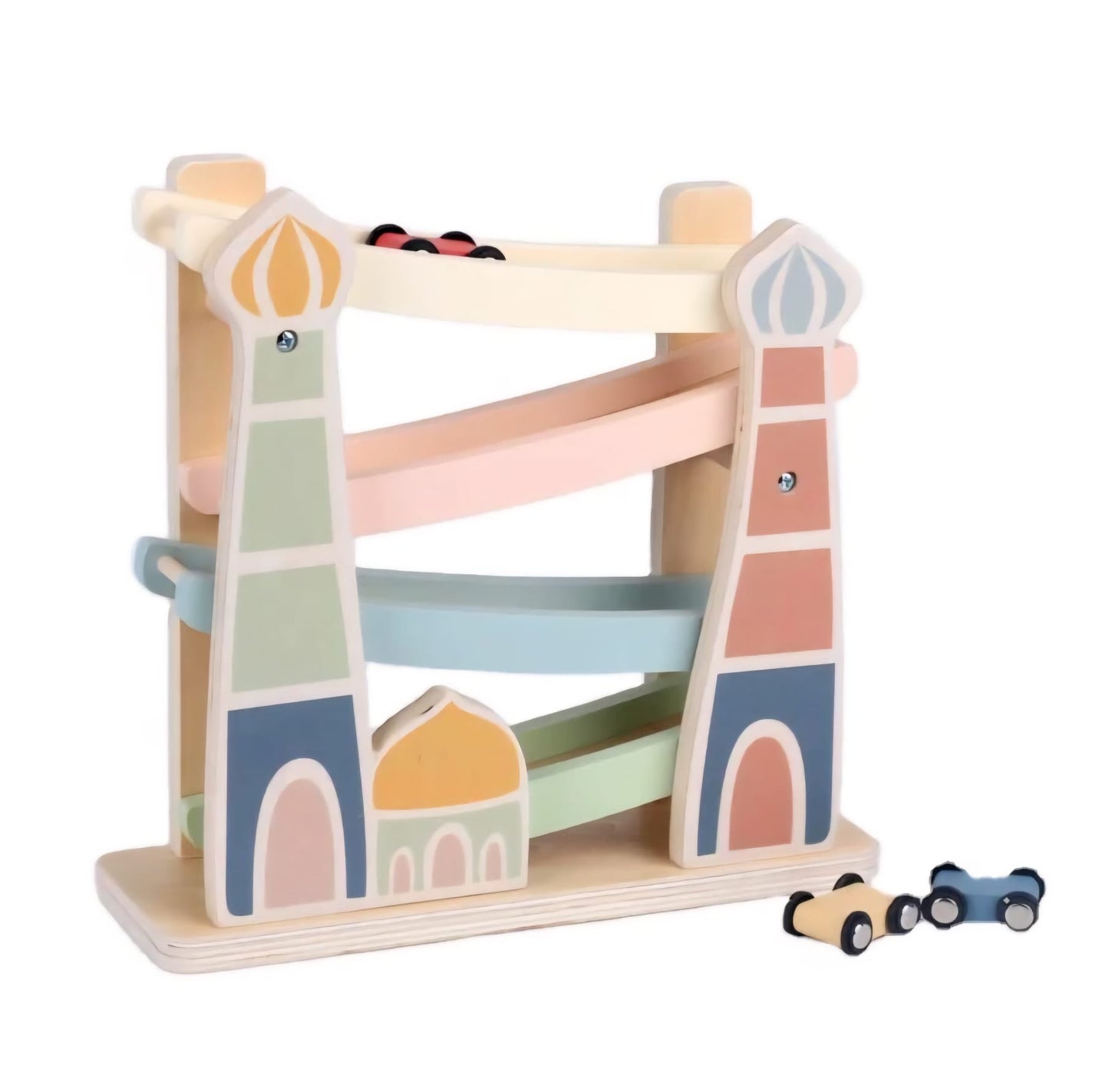 Zoom & Learn Car Ramp – Islamic Montessori Toy for Toddlers