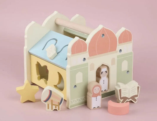 Masjid Shape Sorting Cube – Muslim Toddler Learning Toy