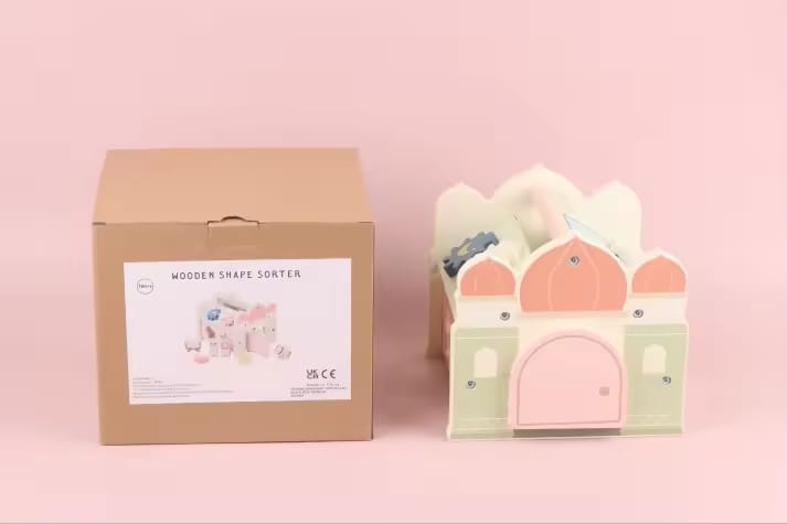 Masjid Shape Sorting Cube – Muslim Toddler Learning Toy